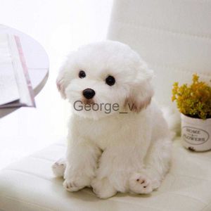 Animaux En Peluche En Peluche Réaliste Chien Maltais En Peluche Jouets Simulation Chiot Chien De Compagnie Enfants Anniversaire Cadeaux De Noël Réaliste Animaux En Peluche Poupées Jouets J230628