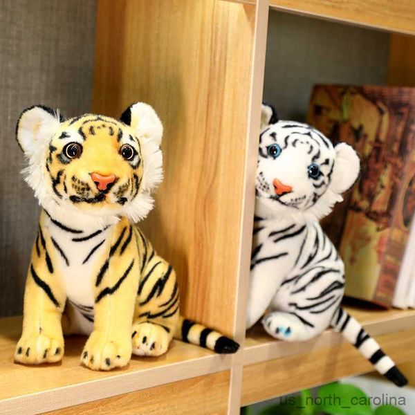 Animaux en peluche en peluche simulez les poupées tigres en peluche mignonnes