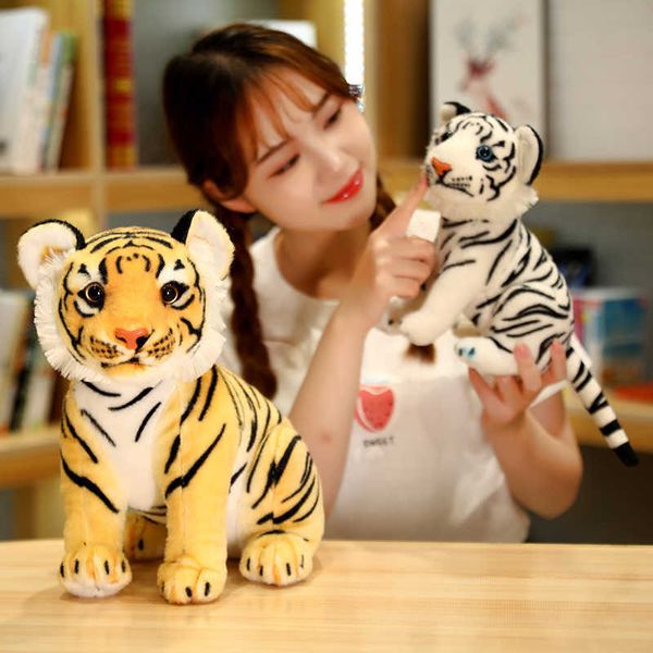 Animales de peluche de peluche Simule lindos muñecos de tigre de peluche tigres inteligentes juguetes de peluche para niños peluche de peluche regalo de cumpleaños para niños