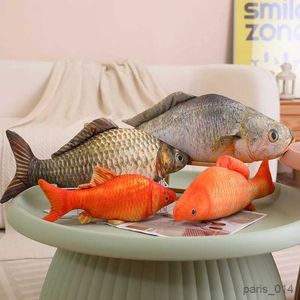 Peluche animaux en peluche, Simulation de poisson 3D, carpe, jouet en forme de poisson, cadeau de couchage, jouets de noël pour enfants