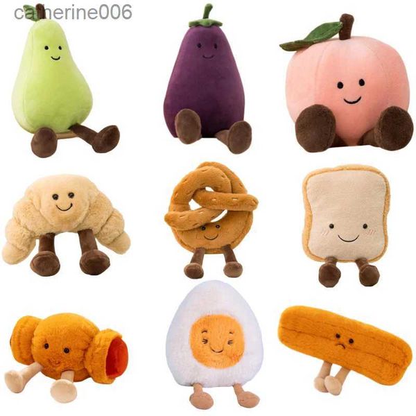 Peluche Animaux Simulation Câlin Petit Déjeuner Peluche Poupée Jouet Fruits Farcis Moelleux Kawaii Nourriture Peluche Cookie Pain Bâton Décor De Fête Enfants CadeauxL231228