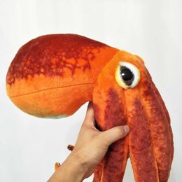 Gevulde pluche dieren Simulatie Oranje Octopus Baby Kids Kinderen gevuld knuffel voor verjaardagscadeau Zeedieren