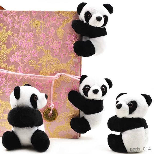 Peluche animaux Simulation Panda Clip en Peluche poupée collant Note Clip mignon Mini poupée câlin Panda Peluche fête maison bureau décor