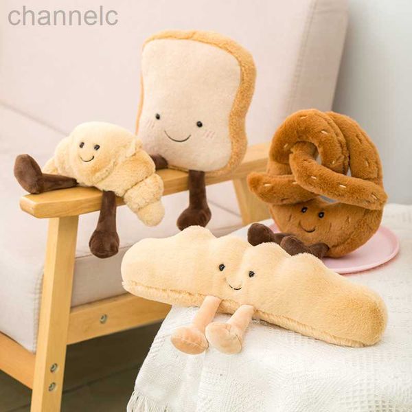 Peluche Animaux En Peluche Doux Dessin Animé Figure Bretzel Crossant Toast Mignon Belle Pain Poupée Nourriture Jouet Baguette Pocher Oeuf Décor Pour Fille Enfant Anniversaire