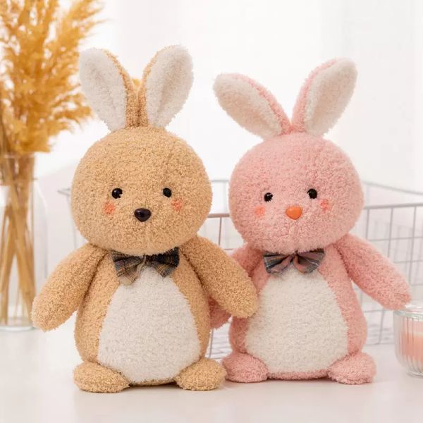 Peluches animaux en peluche doux mignon lapin poupée 23 cm peluche jouet dessin animé animal poupée apaise les filles endormies cadeau pour enfants 240314