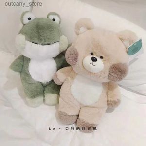 Animaux en peluche en peluche Soft Du-du Frog Plusies Dolls Oreads Kawaii Puppy Toys en peluche Boulne nouveau design ours en peluche Cadeaux de jouets pour les enfants et les amis L240320