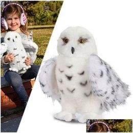 Animaux en peluche en peluche P Animaux 12 pouces de qualité supérieure Douglas Wizard Snowy White Hedwig Owl Jouet Mignon Animal Poupée Enfants Cadeau Dhpmj
