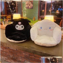 Gevulde pluche dieren Gevulde P-dieren 45 cm Sanriod Kawaii Cartoon Series Cinnamoroll Kuromi Taillekussen Zetelpop Babyjongen Meisjes Dhlwm