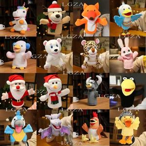 Animales de lujo rellenos Animales de peluche juguetes a mano de dedo títere kawaii muñecas educativas juguetes para bebés aprendizaje educación mono tigre regalo l411