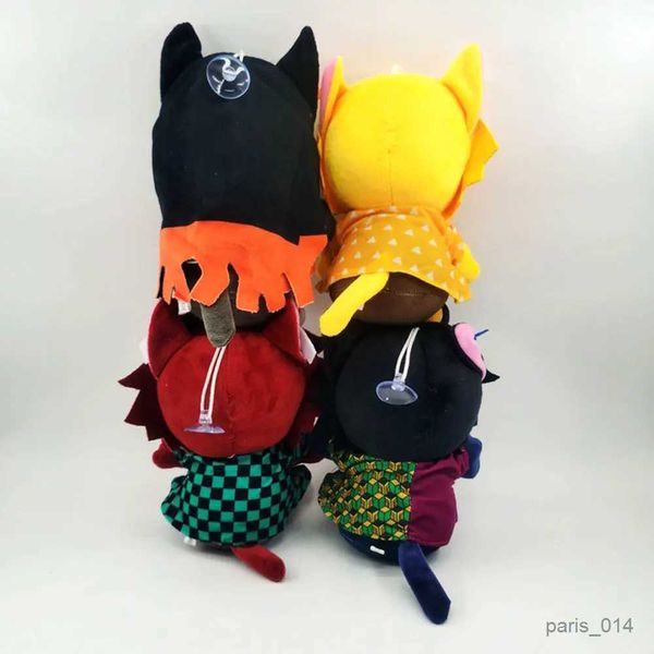 Animales de peluche rellenos Toyadores de peluche relleno Demon Slayer New Cat Hand Nezuko Tanjirou Wholesale 20cm Flushies Q Versión Decoración de muñecas Regalo para niños