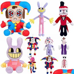 Animales de peluche rellenos El increíble circo digital P juguetes Pomni y Jax Pie Doll Lindo Animal Birthday for Kids Children Christmas Drop d oTrjq