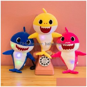 Gevulde pluche dieren speelgoed ouder-kind spel 32 cm zachte haai babyhuid pop dier speelgoed mariene interactieve kinderen p odrmp drop de dhokn