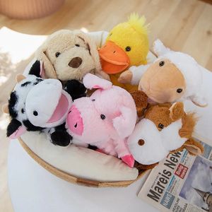 Poux en peluche en peluche Toys à main Story Puppet kawaii poupées éducatives bébé toys canard lamb vache de chien