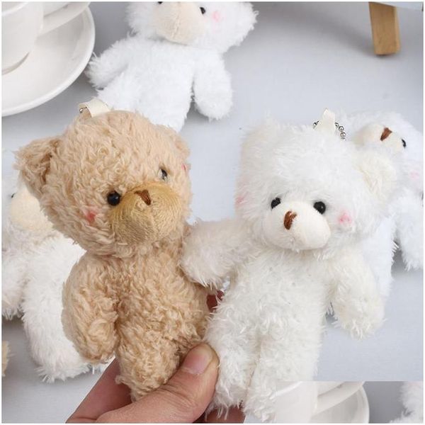 Animales de peluche de peluche Moda de moda Encantadora Muñeca linda Oso Llavero Animal Charms Colgante Juguete Coche Llavero Joyería Fiesta de Navidad Dhmlw