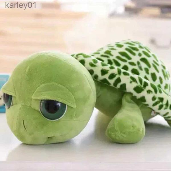 Peluches de peluche animales tortuga muñeca almohada dar regalo a las niñas Tanabata nuevo lindo juguete de dibujos animados ojo grande niños YQ240218