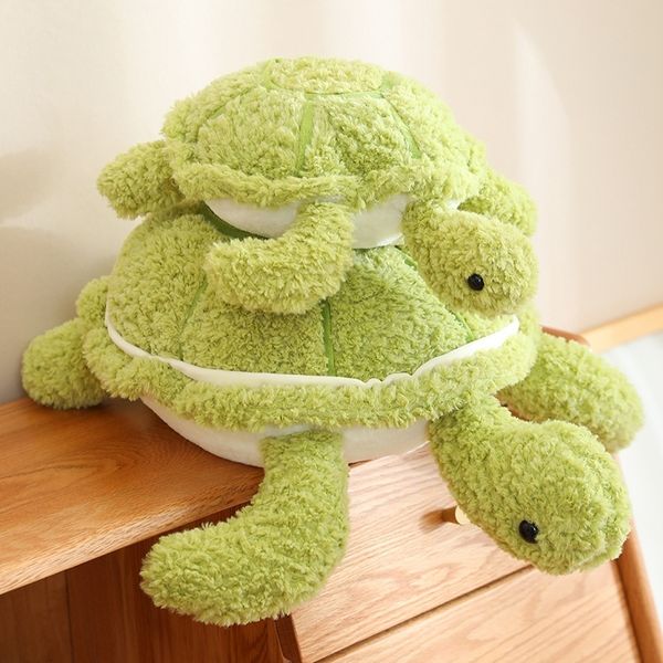 Animaux en peluche tortue plier poupée couché dans la mer vie petite tortue Piro embrassant sommeil poupée décoration de la maison 230619