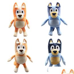 Animaux en peluche en peluche en gros et au détail 28 cm famille de chiots manteau bleu orange chien parents P poupée jouets mignon cadeau livraison directe cadeaux Dhu4C