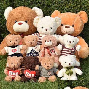 Animales de peluche de peluche al por mayor lindo oso de peluche muñeca abrazo gran regalo P juguete cumpleaños con entrega de mano juguetes regalos DH7IQ