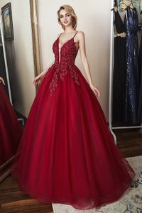 Superbe robe de bal robe de bal rouge foncé/bleu Royal/noir robes de soirée Spaghetti fermeture éclair dos étage longueur robes de bal