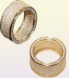 Prachtig merkontwerp Hoge kwaliteit luxe sieraden 925 sterling zilver Geel goud gevuld Pave Enternity Topaz CZ Diamond Circle Ba9096877