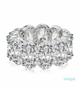 Prachtige limited edition Eternity Band Promise Ring 925 Sterling Silver 11pcs Ovale diamant CZ Betrokkenheidsringen voor dames5527557