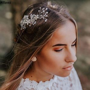 Superbes perles fleur mariage mariée coiffes pinces à cheveux cristaux scintillants paillettes femmes bandeau couronne cheveux accessoires occasion formelle tête bijoux CL2492
