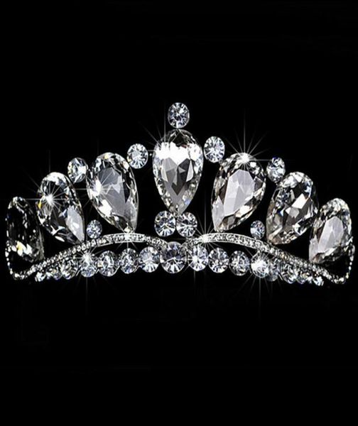 Superbe brillant de haute qualité gros strass cristal Pageant diadème couronne accessoires de mariée fête princesse reine coiffes 6027812