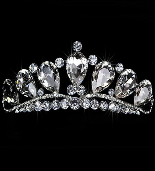 Superbe brillant de haute qualité gros strass cristal Pageant diadème couronne accessoires de mariée fête princesse reine coiffes 4924198
