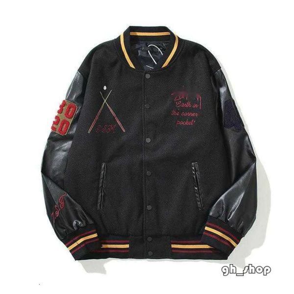 Stussys Sweat à capuche American Fashion Brandpuffer Stussys Jacket Anniversaire Exclusive Baseball Jersey Black 8 Cotton High Street Hip Hop 6949