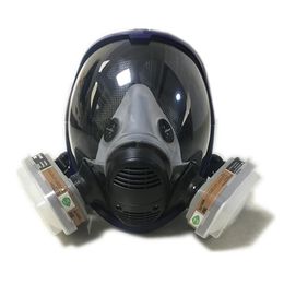 style 2 en 1 Fonction Respirateur facial intégral Masque à gaz intégral en silicone Masque de pulvérisation Peinture278G