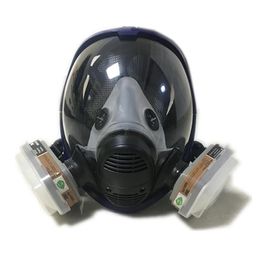 style 2 en 1 Fonction Respirateur facial intégral Masque à gaz intégral en silicone Masque de pulvérisation Peinture250g