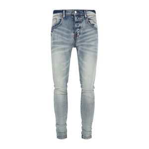 Style 23ssam Basic Cashew Flower Distressed Slim Fit Washed Denim Jeans pour hommes de haute qualité