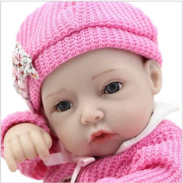 Style 28 cm fille bébé poupée 10 pouces en plein vinyle doux Reborn Alive Babies Dolls Kids Birthday Noël Gift315M