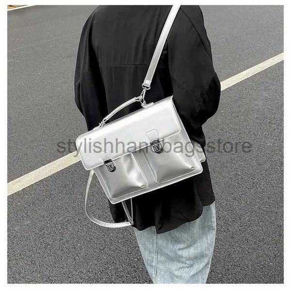 Style Sacs À Dos Vintage Argent Rue Poche Glissière Loisirs Skateboard Femmes Solide Backpackstylishhandbagsstore