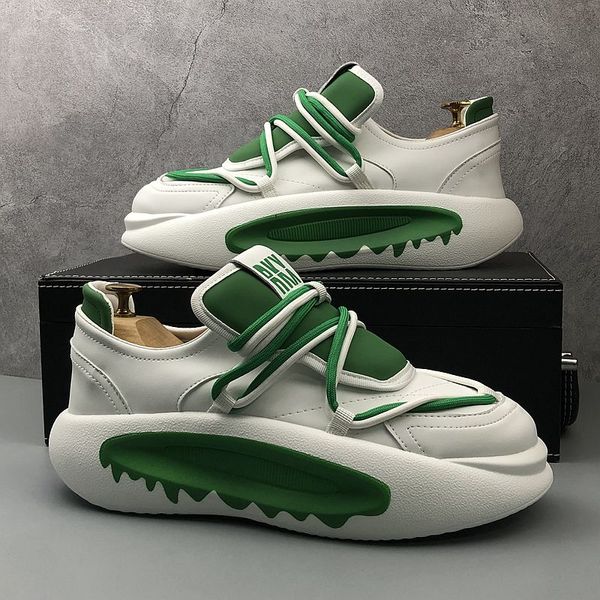 Style British Wedding Party Robes Chaussures Breffable Air Runner Brand Trainers Sport Spot Casual Sneakers Round ToE Botto épais