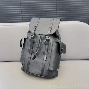 Style classique Designer extérieur sac à dos de voyage pour hommes de luxe en relief 100% cuir assorti chaîne en or épaule sac à dos d'école à clapet