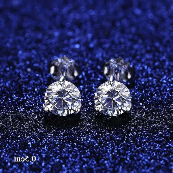 Estilo europeo Mosan Diamond Wedding Stud Jewelry Moda Mujeres sexy High-End S Sier Pendientes Accesorios Regalo de aniversario ier