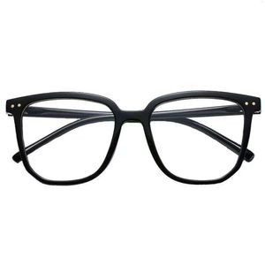 Estilo K Gradiente Black Anti azul Gafas Ligeras Ins Buenos hombres sy Women S Gafas Myopia Marco negro de aspecto liso Fache Plain Face Lim