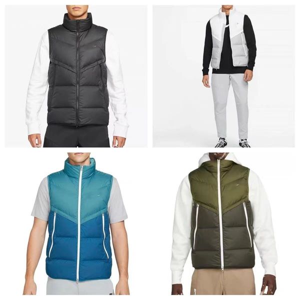 Style Mens Sports Sans manches à bas de vestes de gilet Gilet Gilet Hiver Winter Mouilles épaissies Retails Men de gise de gile d'automne extérieur