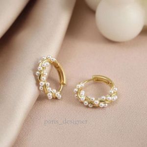Boucles d'oreilles cercle de perles de Style pour femmes, nouveau Style, sensation haut de gamme, boucles d'oreilles, boucles d'oreilles tendance de Niche 690 232
