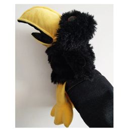 Estilo Crow Crow Toy Action Figuras de juguete Hand Puppet lindo Plush Doll Props Educational Toys 240328