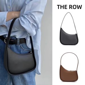 Style The Row Kendou Half Moon Sacs Niche authentine en cuir Sac minimaliste conçu par même une épaule sous la main réel sac à main pour femmes 2551