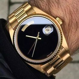Reloj de estilo para hombre, Daydate, automático, oro de 18 quilates, cristal de zafiro, acero inoxidable, relojes automáticos para hombre, relojes de pulsera deportivos para hombre 3207