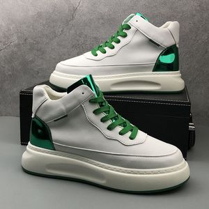 Stijl trouwjurk Britse feestschoenen mode wit ademende casual sneakers rond teen dikke bodem zakelijke vrije tijd 7197