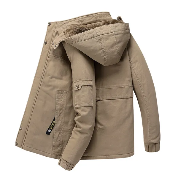 Style hiver Parkas hommes veste avec capuche épaissir chaud polaire doublé veste extérieure veste hommes vêtements d'extérieur manteau Style militaire manteau Ma