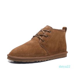 stijl winter wol schoen heren laarzen neumel suède laarzen men039s klassieke laarzen newm serie banden casual warme mini laars kastanje8781206