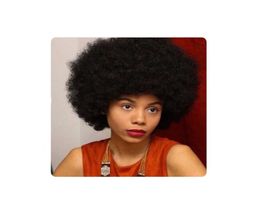 stijl vrouwen Indiaas haar kort gesneden kinky krullend zwarte pruiken Simulatie Menselijk haar afro kort krullend pruik8059461