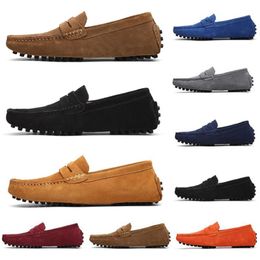 Style03 Fashion Hommes habiller chaussures noir bleu vin rouge respirant confortable mens entraîne