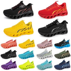 Style27 hommes femmes chaussures de course sneaker triple noir blanc rouge jaune violet vert bleu pêche rose fuchsia respirant entraîneur extérieur sport sneakers gai