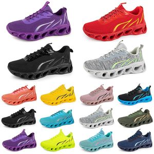 Style9 hommes femmes chaussures de course sneaker triple noir blanc rouge jaune violet vert bleu pêche rose fuchsia respirant entraîneur extérieur sport sneakers gai